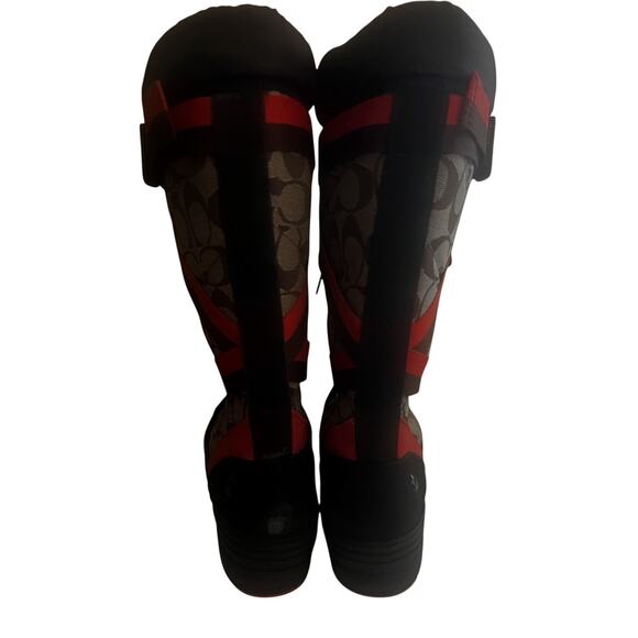 COACH Marian Classic Lace Up Sporty Print Chic Water Resistant Snow Boots 7 - Picture 5 of 15